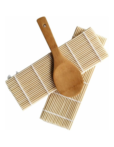 Estera de Bambú para Sushi Garasani - 2 Estrellas + 1 Pala