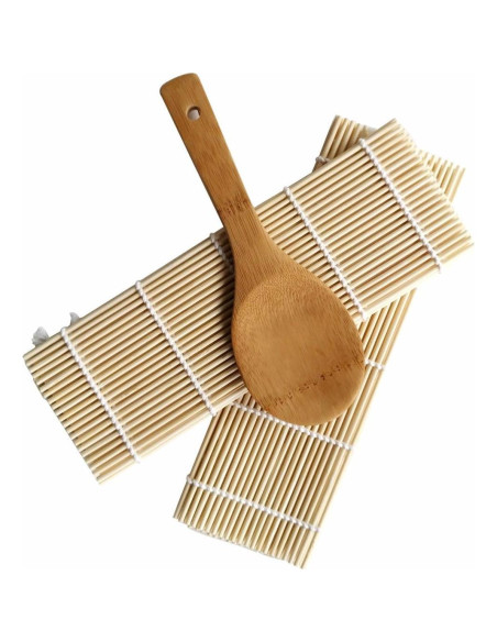 Estera de Bambú para Sushi Garasani - 2 Estrellas + 1 Pala