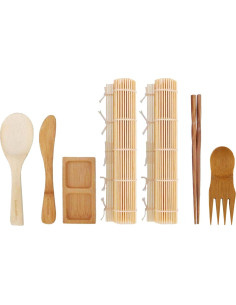 Kit de Sushi BambooMN - 8 Piezas de Bambú Natural 2