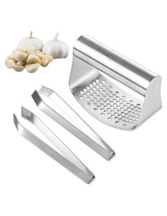 Juego de Prensa y Pelador de Ajo Acero Inoxidable Lasuroa