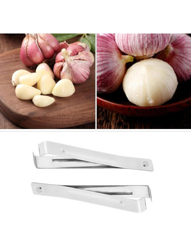 4 Piezas Pelador de Ajo Acero Inoxidable Siktorrwd