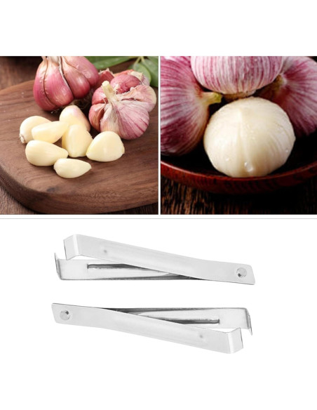 4 Piezas Pelador de Ajo Acero Inoxidable Siktorrwd