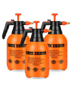 3 Pulverizadores de Mano TREEHAC 2L Naranja Ajustable