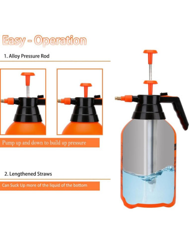 Paquete de 2 Pulverizadores de Jardín MRPAPA 2L Naranja