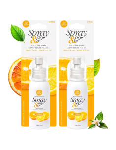 Air Scense Spray & Go Spray de Inodoro Cítrico 59 ml (Paquete de 2)