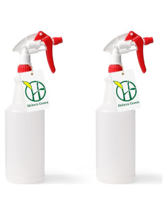 Botellas de Spray de Plástico 32oz Heluva Green - Paquete de 2