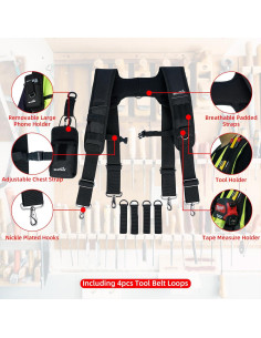 Tirantes Acolchados MeloTough para Cinturón de Herramientas 2