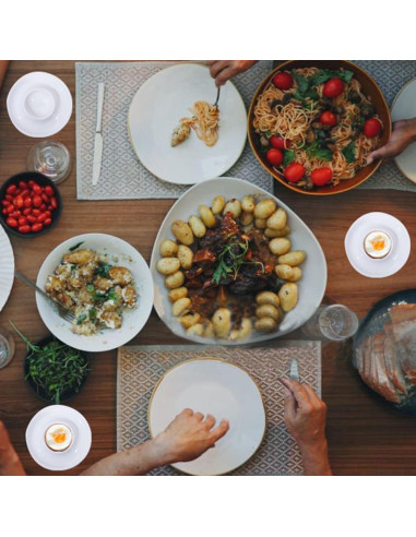 Set de 4 Tazas de Huevo de Cerámica Gimleeton - Blancas Apilables