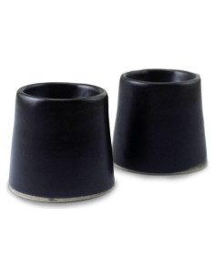Set de 2 Toppers de Huevo Cerámica Negra Mate Roro 6.4cm