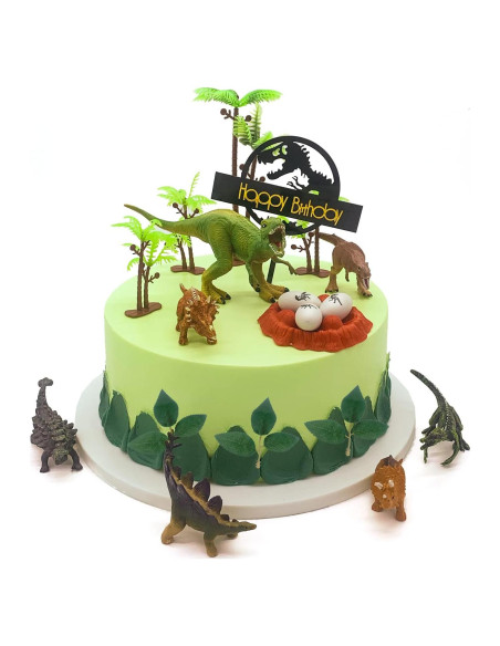Adorno de Pastel Dinosaurio Tarocynn 22 Piezas PVC