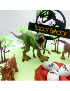 Adorno de Pastel Dinosaurio Tarocynn 22 Piezas PVC 2
