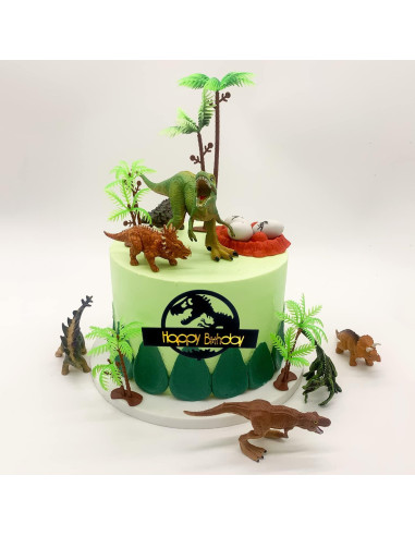 Adorno de Pastel Dinosaurio Tarocynn 22 Piezas PVC