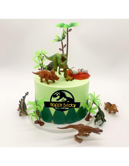Adorno de Pastel Dinosaurio Tarocynn 22 Piezas PVC