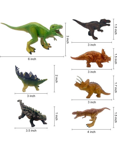 Adorno de Pastel Dinosaurio Tarocynn 22 Piezas PVC