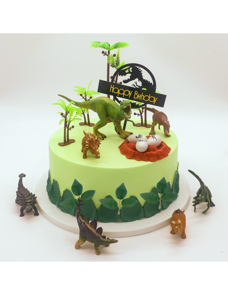 Adorno de Pastel Dinosaurio Tarocynn 22 Piezas PVC