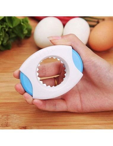 Cortador de Cáscara de Huevo Aoukoslt, Tijeras Azul, Utensilio de Cocina