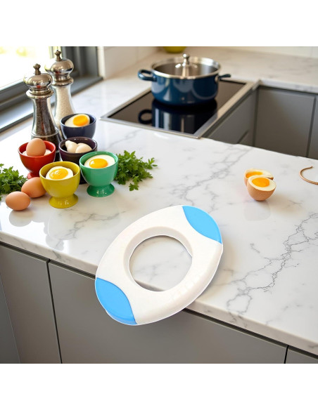 Cortador de Cáscara de Huevo Aoukoslt, Tijeras Azul, Utensilio de Cocina