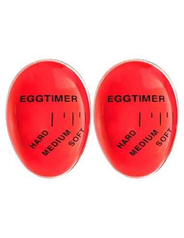 Paquete de 2 Temporizadores de Huevo Genérico Rojo 56mm
