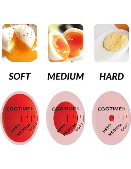 Paquete de 2 Temporizadores de Huevo Genérico Rojo 56mm