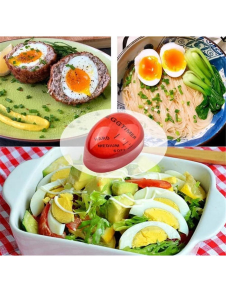 Paquete de 2 Temporizadores de Huevo Genérico Rojo 56mm