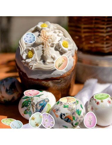 30 Decoraciones Comestibles de Huevos de Pascua Fyeoxle 4.5cm