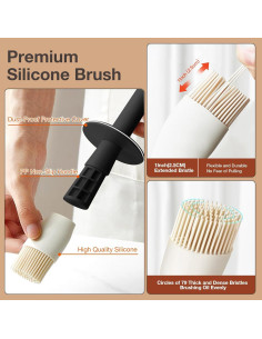 Dispensador de Aceite YARRAMATE 300ml con Brocha Silicona 2