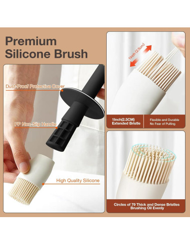 Dispensador de Aceite YARRAMATE 300ml con Brocha Silicona