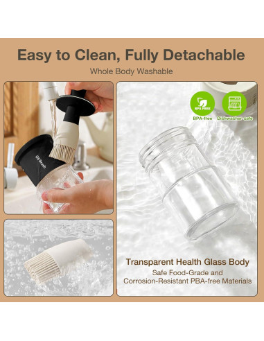 Dispensador de Aceite YARRAMATE 300ml con Brocha Silicona