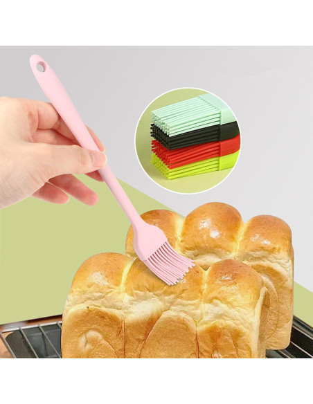 Juego de 6 Brochas de Silicona Genérico Resistentes al Calor 19cm