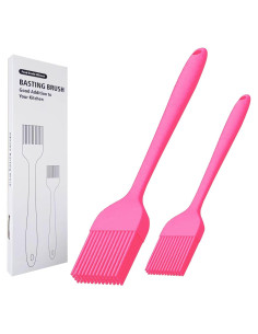 Brocha de Silicona KitsKap 2 Pcs para BBQ y Hornear Rosa