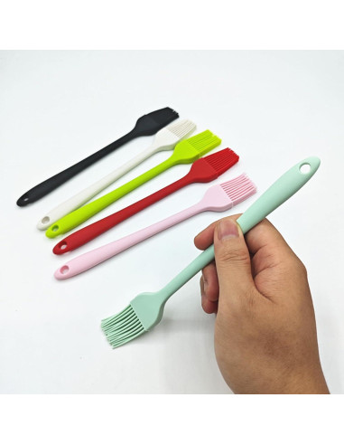 Juego de 6 Brochas de Silicona Genérico Resistentes al Calor 19cm