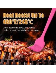 Brocha de Silicona KitsKap 2 Pcs para BBQ y Hornear Rosa 2