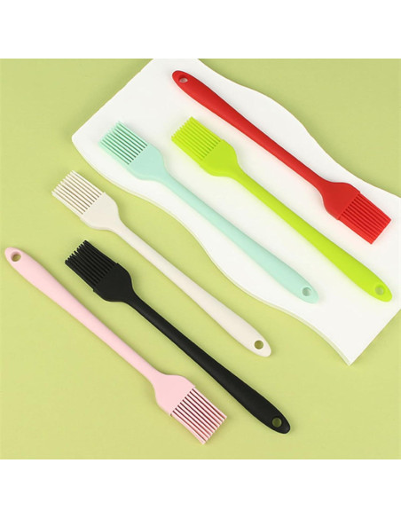Juego de 6 Brochas de Silicona Genérico Resistentes al Calor 19cm