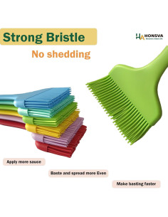 Brocha de Silicona Honsva 21.6 cm Resistente al Calor Amarillo 2