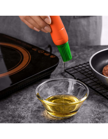 Brocha de Silicona Naranja BWESOO en Forma de Zanahoria