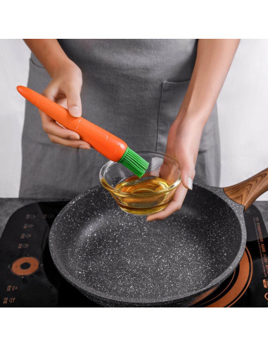 Brocha de Silicona Naranja BWESOO en Forma de Zanahoria