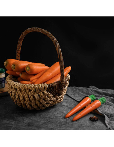 Brocha de Silicona Naranja BWESOO en Forma de Zanahoria