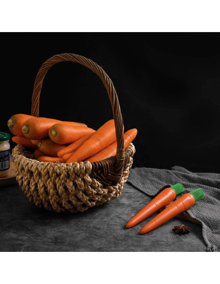 Brocha de Silicona Naranja BWESOO en Forma de Zanahoria