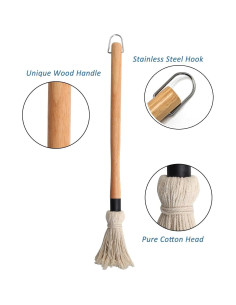 Brocha de Basting FXFSTEEL 39.37 cm con 2 Cabezas Repuesto 2