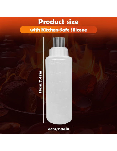 Brocha de Silicona con Botella de Salsa 350ml CYINGWIN