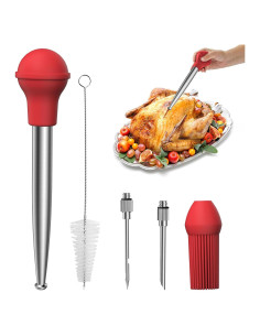 Jeringa para Pavo Vondior Acero Inoxidable 59ml con Brocha