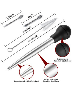 Jeringa para Pavo QPMR con 2 Agujas y Cepillo de Limpieza 2