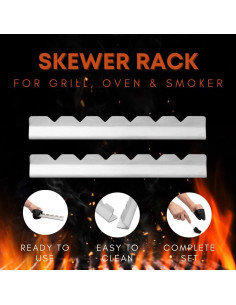 Soporte para Brochetas Rimcrow de Acero Inoxidable 27.94 cm 2