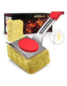 Cepillo para Parrilla BBQ GEDSTMDRK Sin Cerda Plegable 22.86 cm