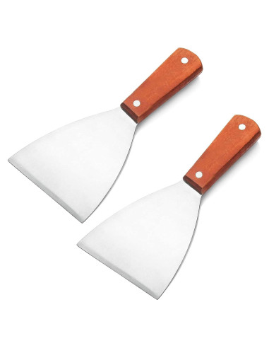 2 Espátulas Raspadoras de Parrilla Acronde Acero Inoxidable