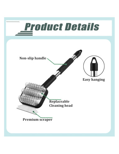 Juego de Cepillos de Limpieza para Parrilla Ouditon 36.83 cm