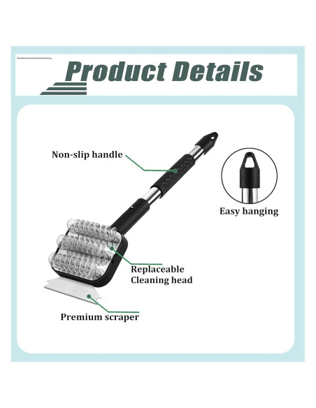 Juego de Cepillos de Limpieza para Parrilla Ouditon 36.83 cm