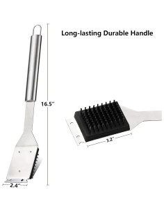 Cepillo y Raspador para Parrilla Zxmissu 41.91 cm Acero Inoxidable 2