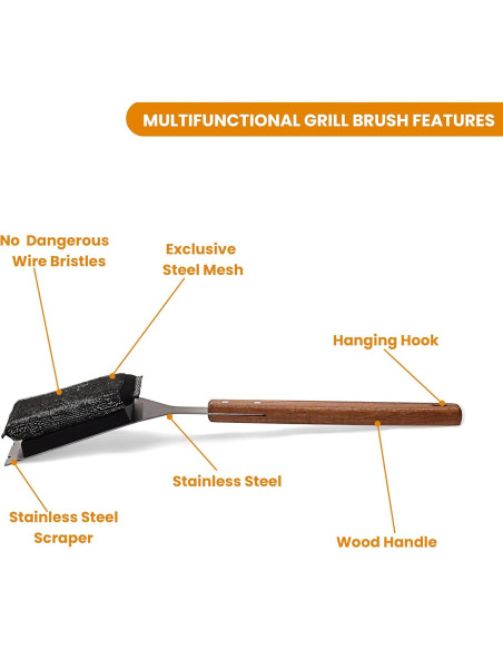 Cepillo para Parrilla DHAMPOOH Joona con Cabezal Reemplazable