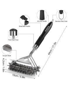 Cepillo Limpiador 2 en 1 Ekongloong con Raspador y Mango Ergonómico 2